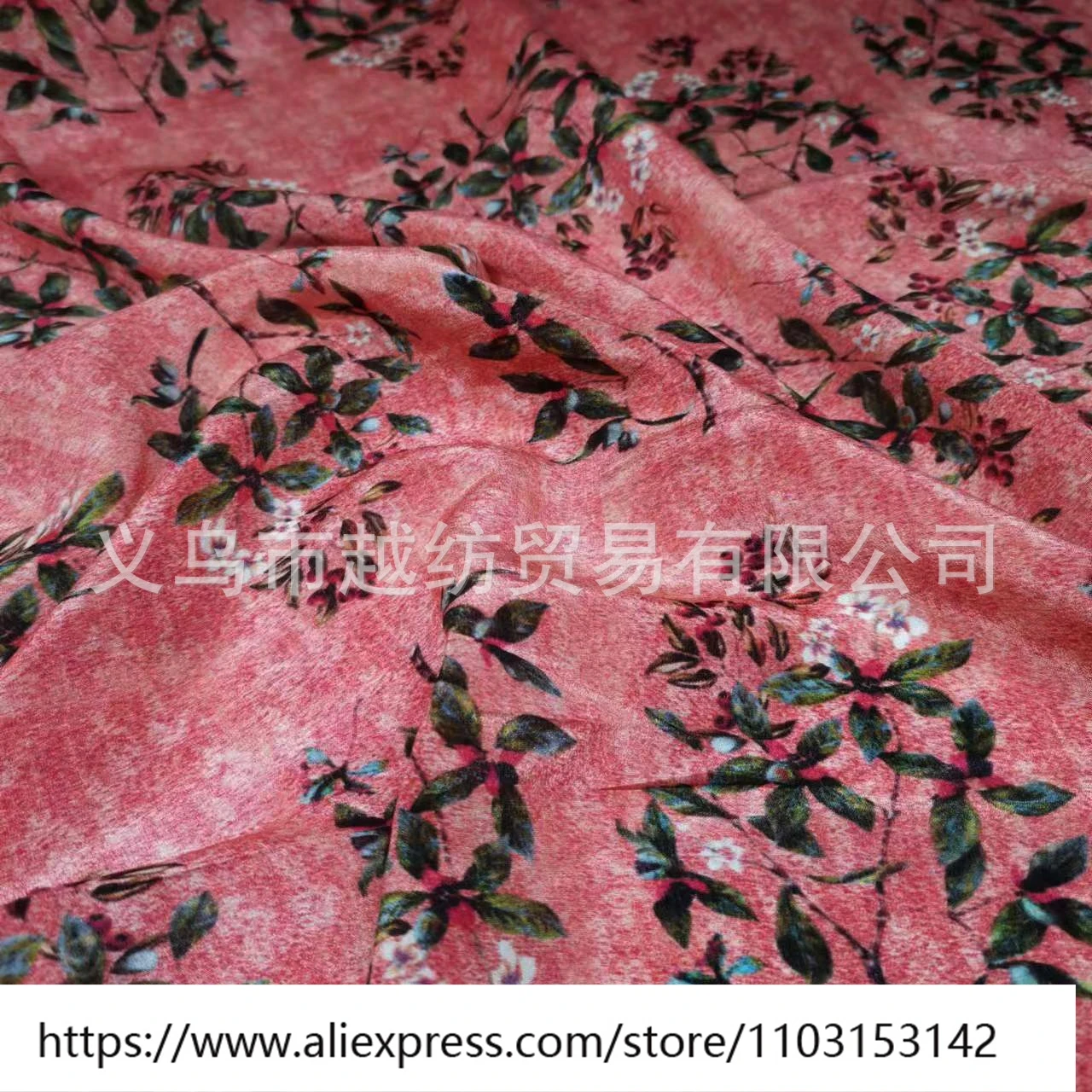 Zomer licht en micro transparant bedrukte zijden crêpe de chine stof ademende rok mode