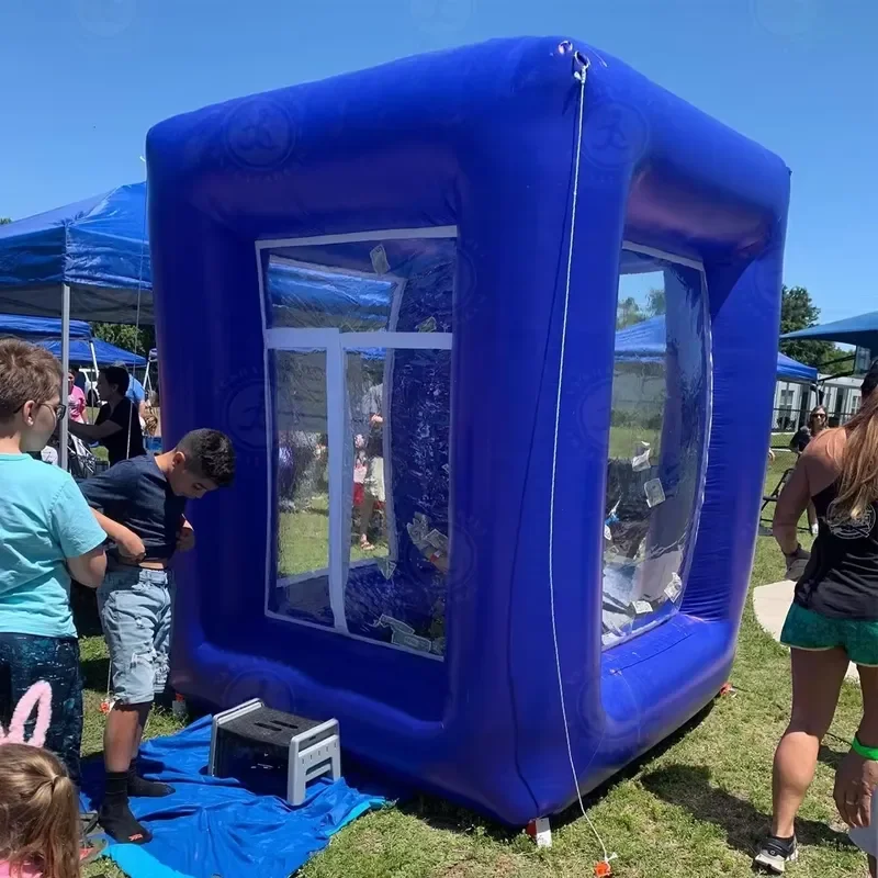 Inflatable Cash Grabbing Game Machine Money Storm Booth for Halloween Christmas Carnival Party Event Entertainment