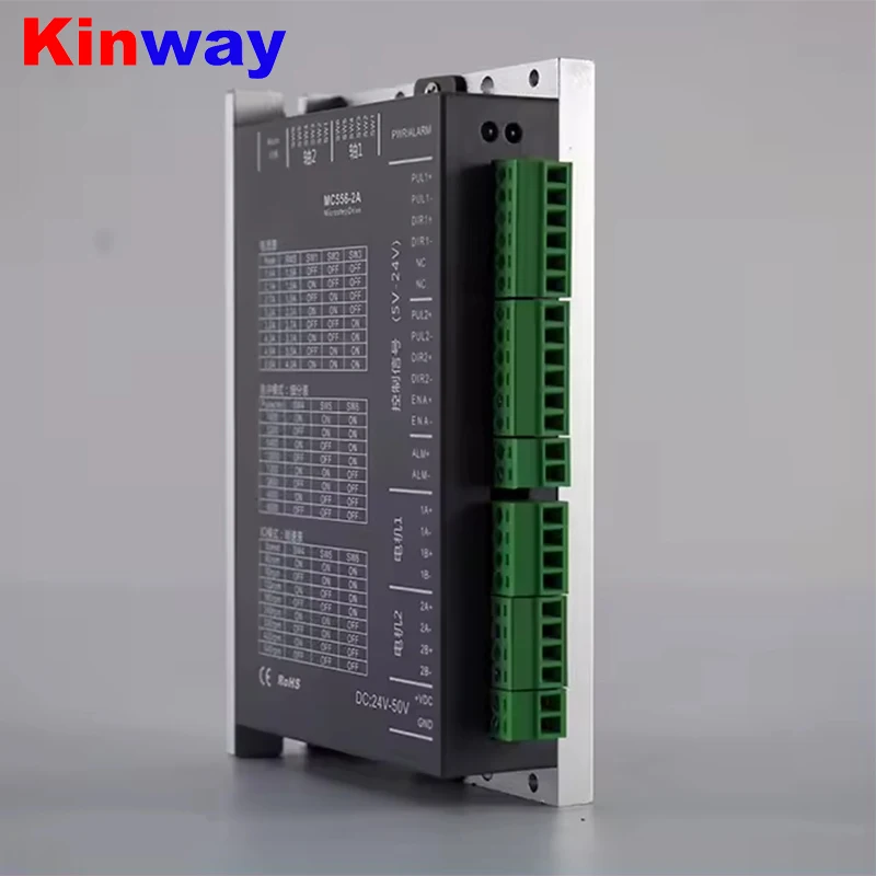 

Kinway 2 Axis Stepper Driver MC556-2A 5.6A DC24V-50V 2 Axis Stepper Motor Driver for Nema 23 Nema 24 Nema 34 Stepper Mot