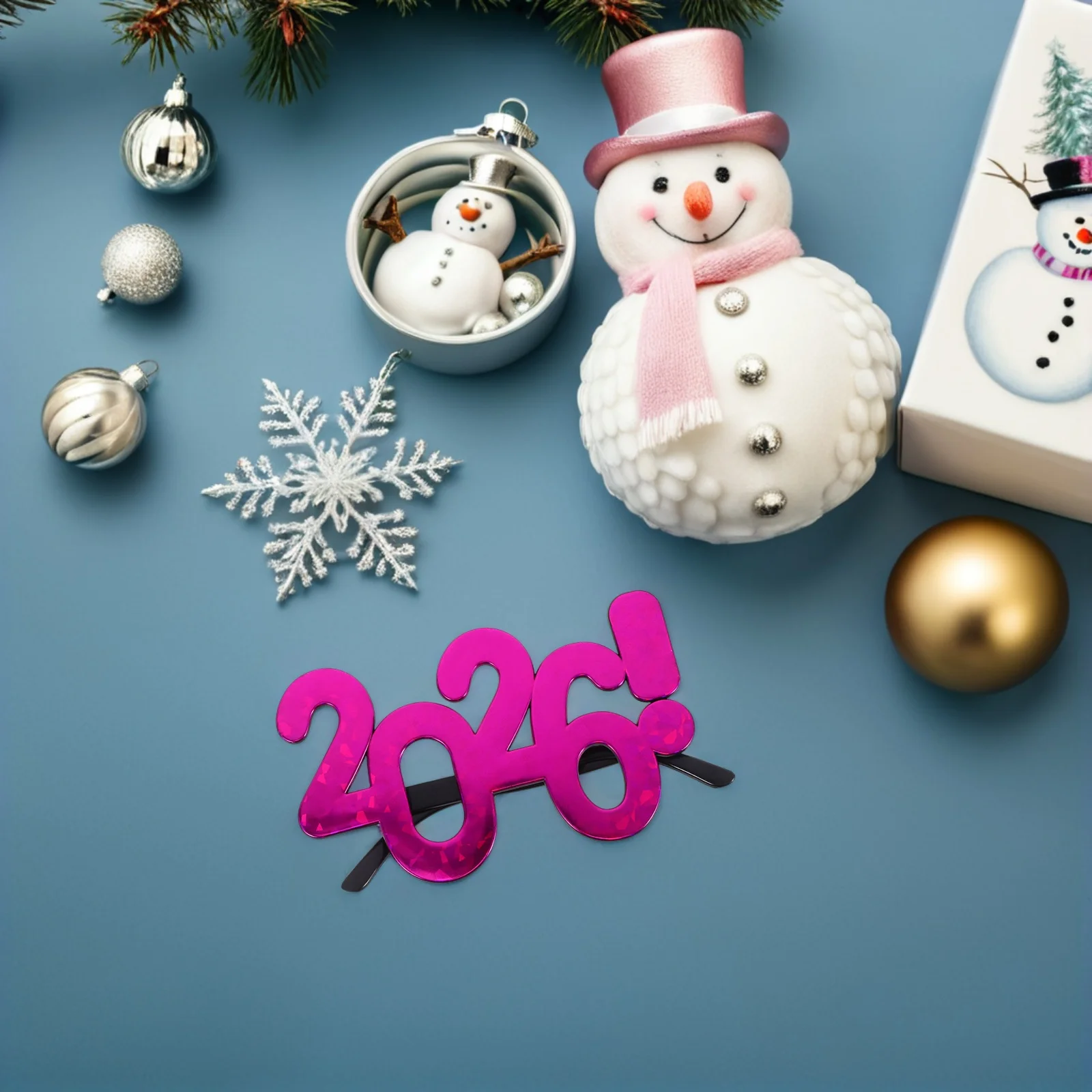 

6 Pcs 2026 Glasses Class of Eyeglasses New Years Number Photo Prop Christmas Graduation