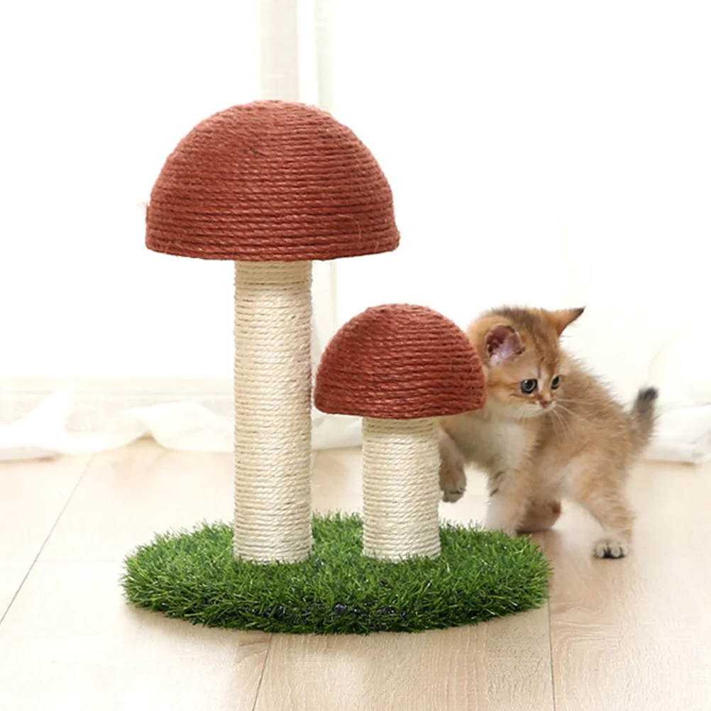 Peel and Stick Tile Sticker Cat Climbing Frame Watch Scratching Post Mushroom Shape Scratcher