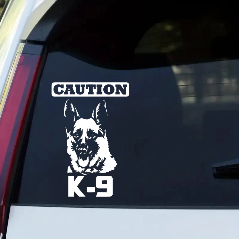 Creative Fashion Decals for Car Bumper Window Decoration CK2006 Caution K9 German Shepherd Waterproof Vinyl Stickers