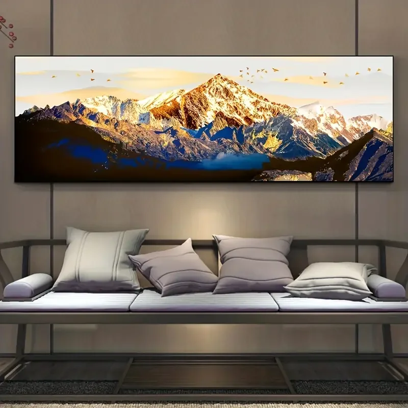 

1pc Abstract Landscape Mountain Scenery Canvas Painting - Wall Art Decor for Living Room, Bedroom - Oil Painting - No Frame - 19