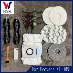 Repuestos reemplazables para robot aspirador Ecovacs Deebot X1 Omni, accesorios para robot aspirador, paño, bolsa de polvo, filtro HEPA, cepillo principal, trapo