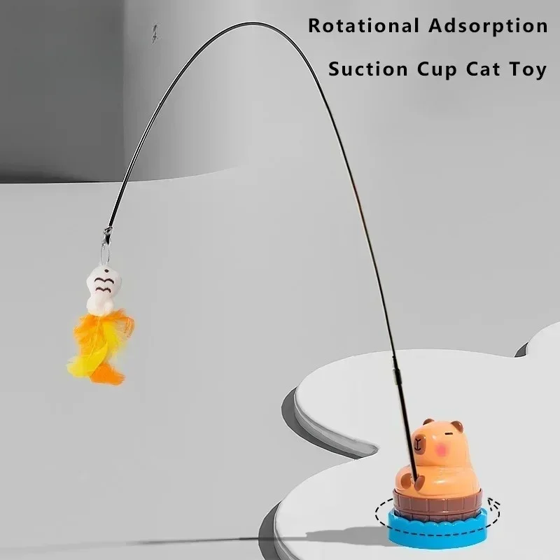 The Capybara Cat Toys Include Interactive Bell Bird Cat Stick Toys Kitten Cat Play And Teasing Stick Toys And Pet Cat Supplies