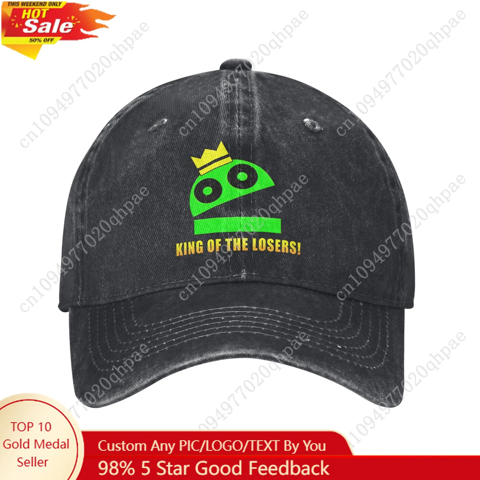 

R.E.P.O King of the Losers Theme Men Women Baseball Cap Hot Game Repo Robot Distressed Washed Hats Outdoor Adjustable Sun Cap