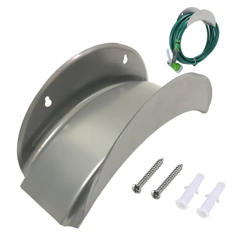 

Wall Mount Hose Bracket Pipe Reel Water Hose Holder Watering Hose Rack Organizer Corrosion Resistant Hose Holder With Screw