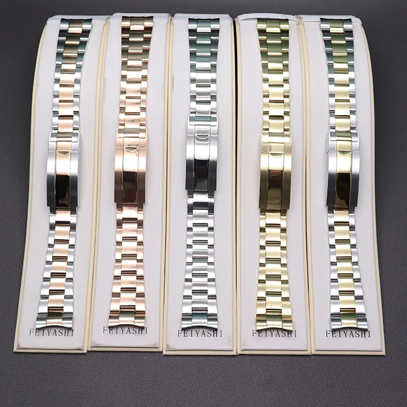 

20MM Stainless Steel Watch Strap Suitable For 40MM luxury Nh35 Case Accessories Safety Folding Buckle Strap Professional