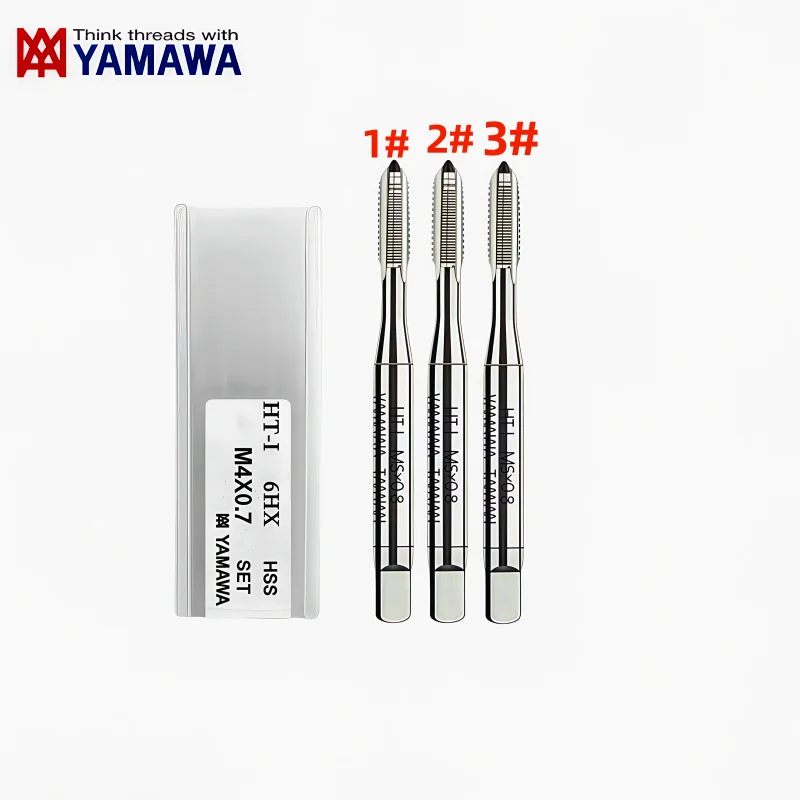 1set=3PCS Japan YAMAWA Hand Set Metric Thread M2M2.5M3M4M5M6M8M10  Straight Tap