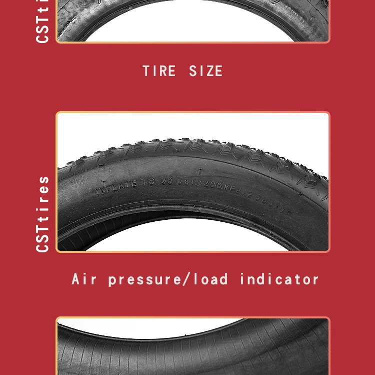 CST Fat Tire Snow Beach Fahrradreifen 20X4,00 26*4,0 Elektro-Schneemobil 26er MTB Fahrradteile 20 Zoll Fahrrad Anti-Rutsch Fat Tire – Detail 5