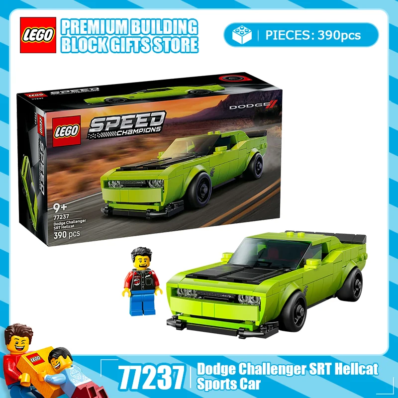 

Lego Speed August New Product 77237 Dodge Challenger STR Hellcat Boys and Girls Building Blocks Toy Gift