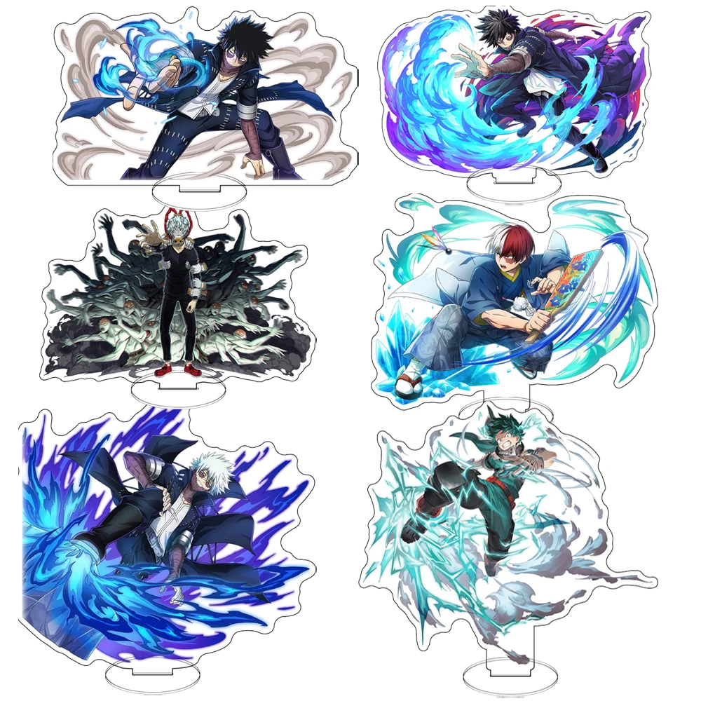 Anime My Hero Academia Sitting Pose Acrylic Standee Character Bench Series Display Figure, Desktop Collectible Gift for Fans