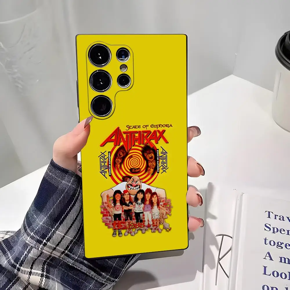 Чехол для телефона с изображением группы Heavy Metal A-Anthrax для Samsung S26 S25 S24 S23 S22 Ultra Plus Fe A57 A37 A17 A27 5G, силиконовый чехол.