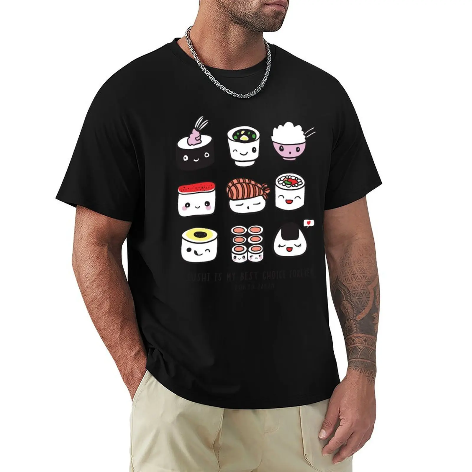 Best Choice Sushi T-Shirt Atmungsaktives Sport-T-Shirt für Männer