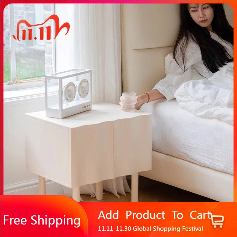 

Прикроватная тумбочка Nordic Librero, простая угловая белая деревянная тумбочка, удобная низкая дешевая мебель для салона Mesitas De Noche