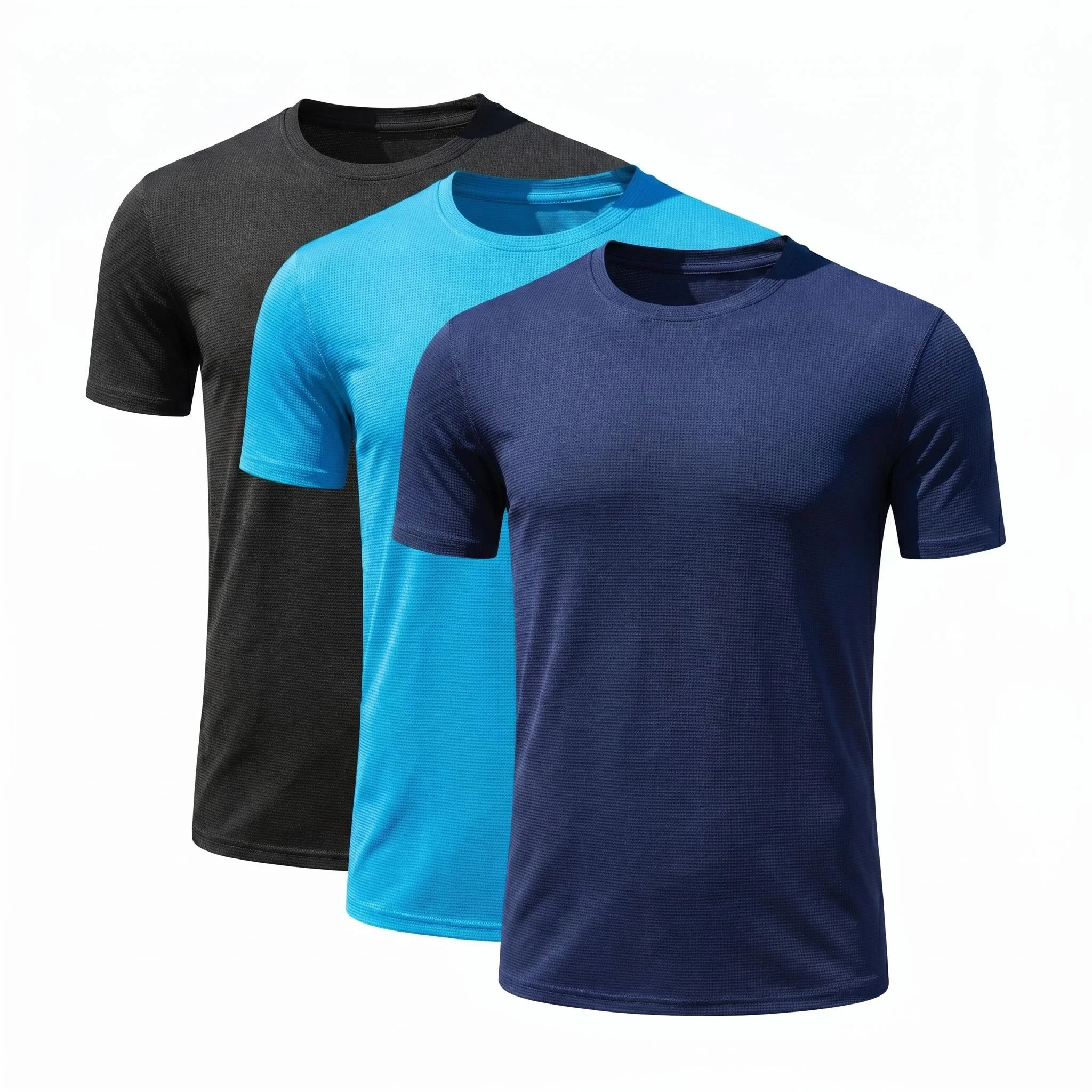 Men's Summer Ice Silk Quick Dry round Neck Short Sleeve T-Shirt Fashionable Cool Casual Outdoor Sports Running Top