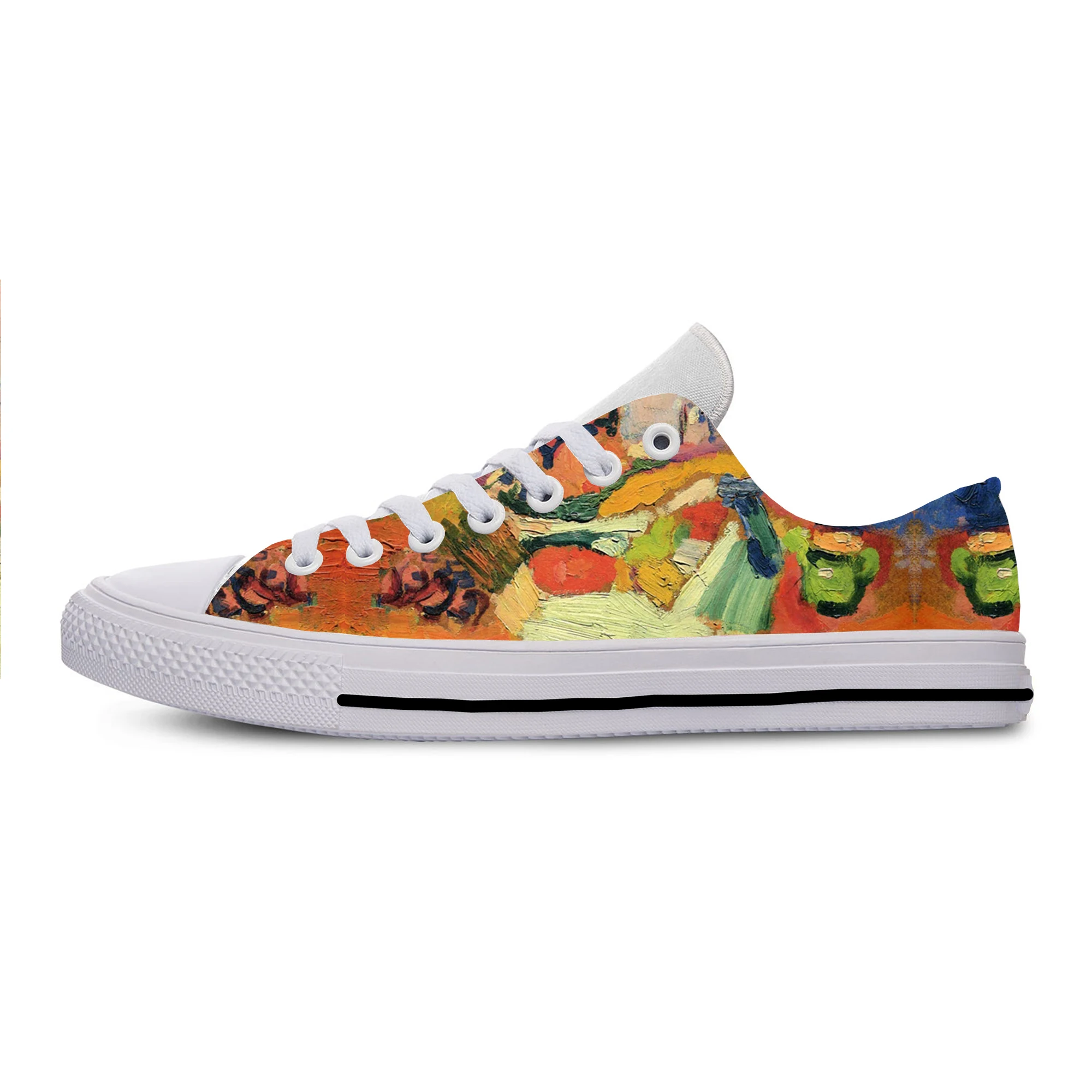 Hot Sales Customizable Fruit and Flower Art Breathable Walking Shoes Lightweight Comfortable Trendy Shoes Low Top Board Shoes