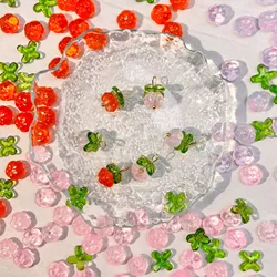 30pcs Glass Beads Transparent Pumpkin Bead Creative Handmade Spacer Beads for Jewelry Making DIY Bracelet Charm Pendant Handmade