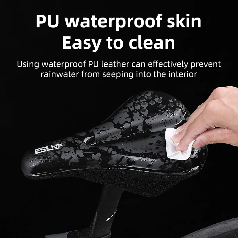 Coprisella impermeabile antiscivolo per bici morbida in gel Cuscino imbottito Coprisedile imbottito per assorbimento degli urti per bicicletta sportiva