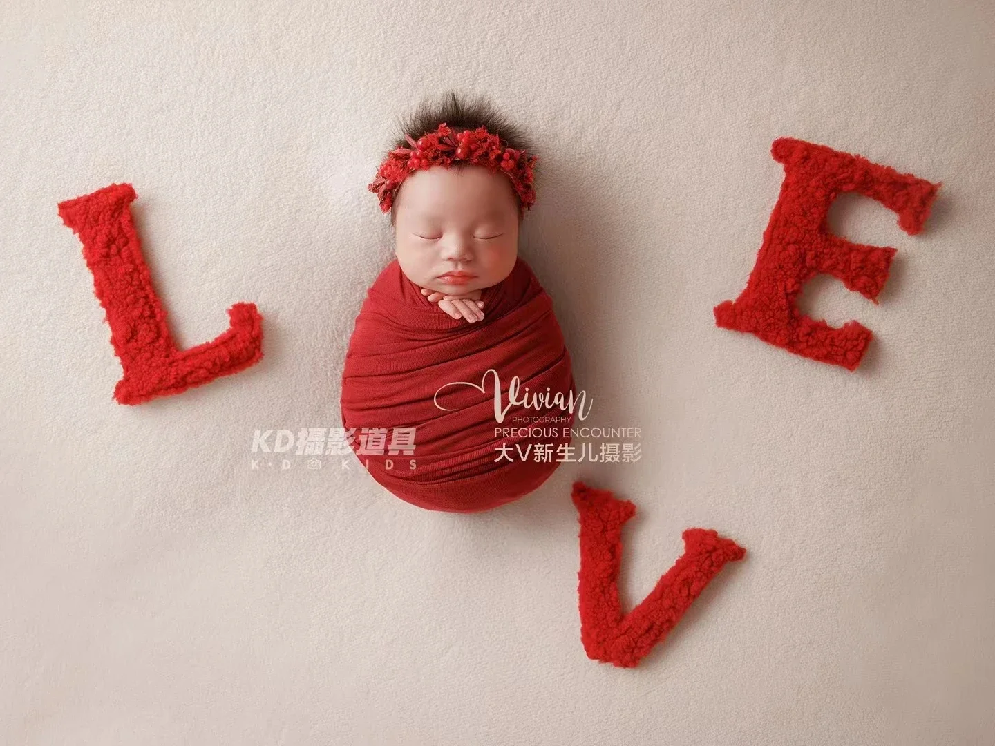 Pasgeboren fotografiekleding rode hoed gewikkeld in doek hoofddeksels babyfotografie deken sesion soi disfraz bebes