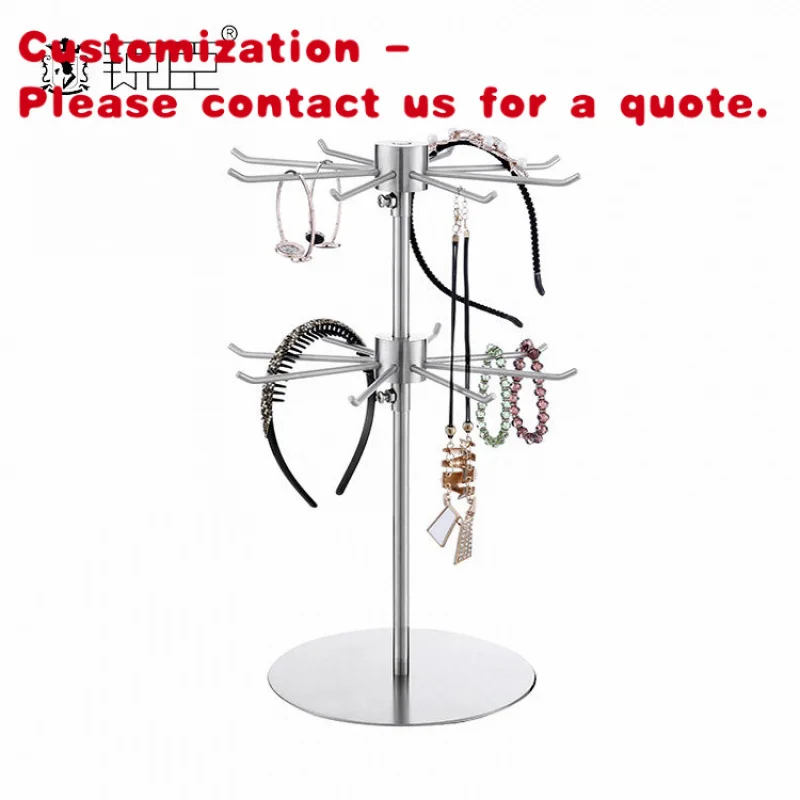 

custom.Two Tiers Flower Look Stainless Steel Jewelry Display Racks