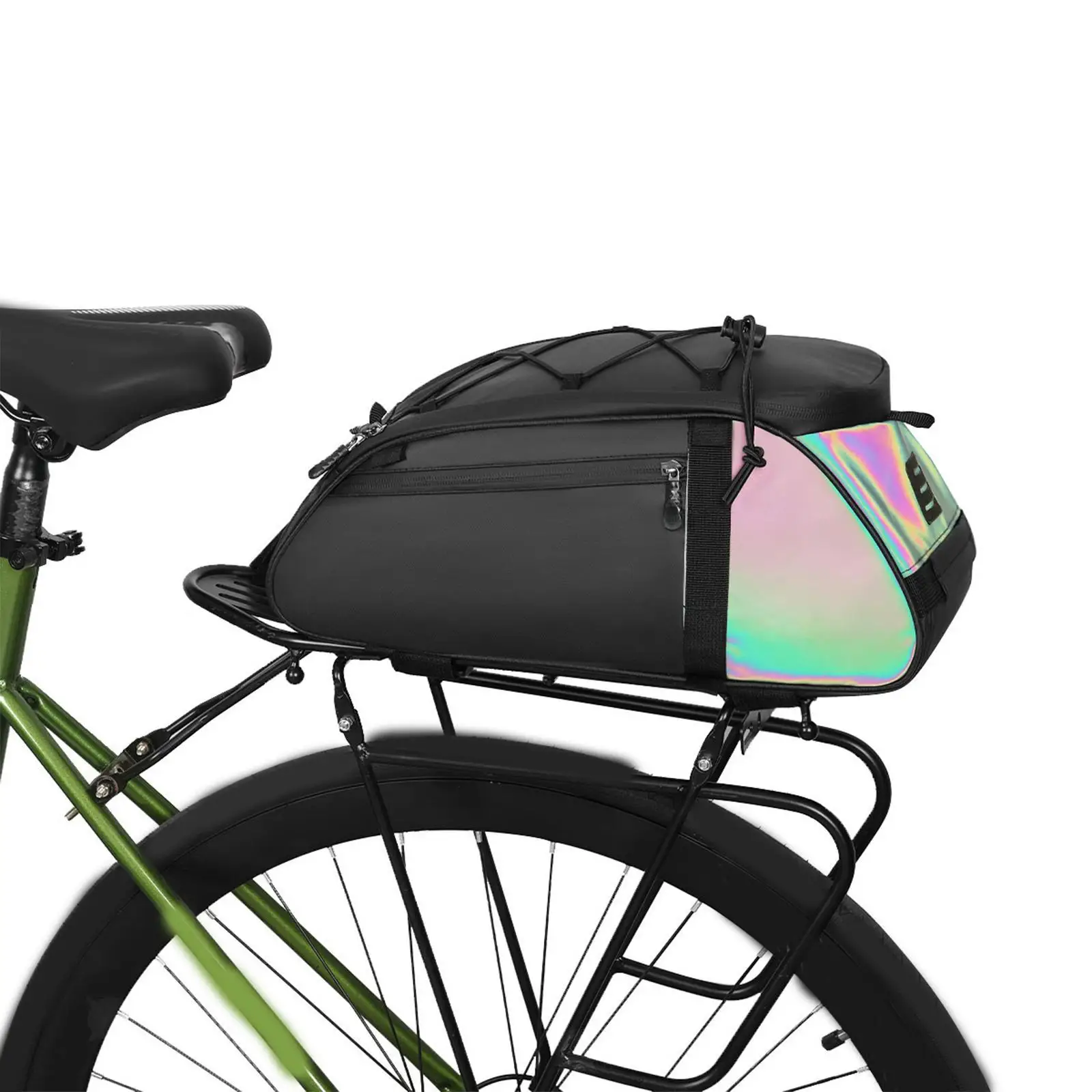 Bicycle Rear Rack Bag 8 L for Cycling Shopping Traveling Pannier Trunk Women