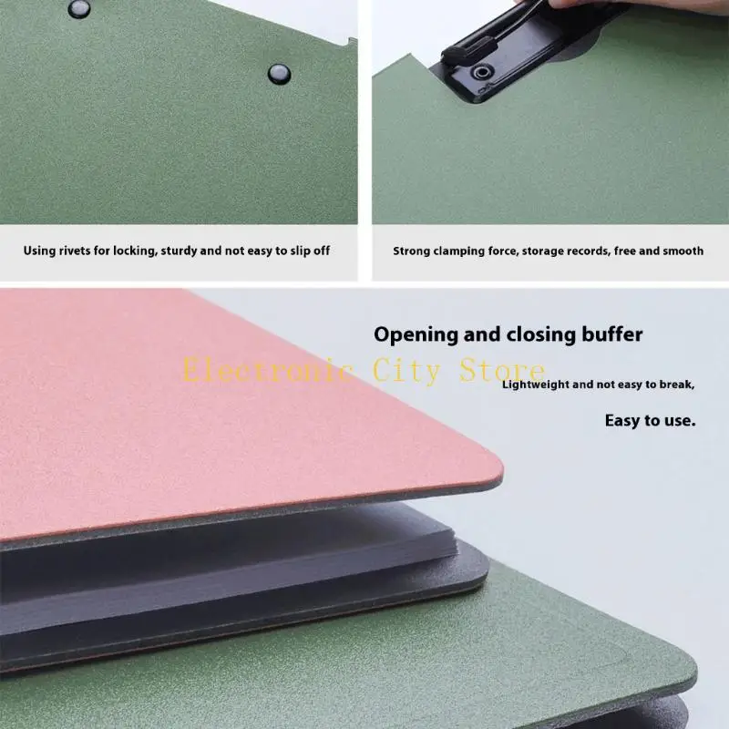 Folder Flipping Clipboard Dengan Klip Logam Portable File Writing Board HU8D