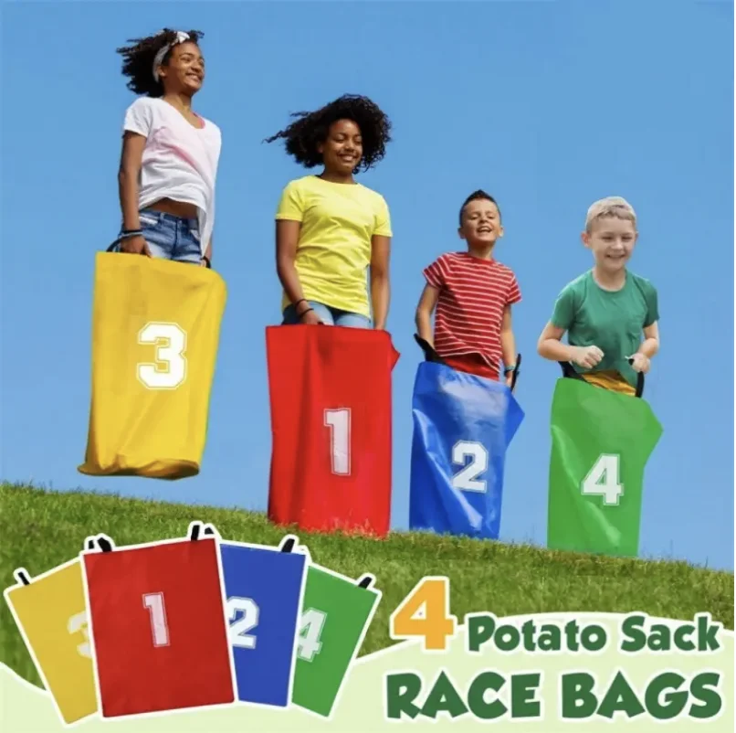 4Pcs Kangaroo Jumping Bag Fun Outdoor Sports Colorful Prop Family Parent Child Interaction Wear resistant Portable Balance Toy