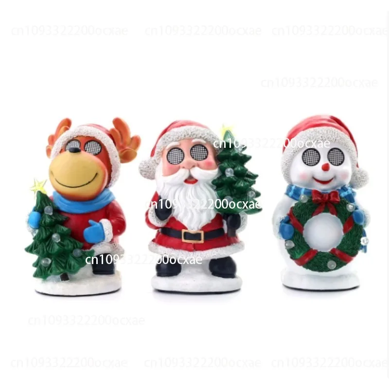 

Resin Santa Claus Glowing Music Box Ornament Christmas Decorations Christmas Gifts for Children