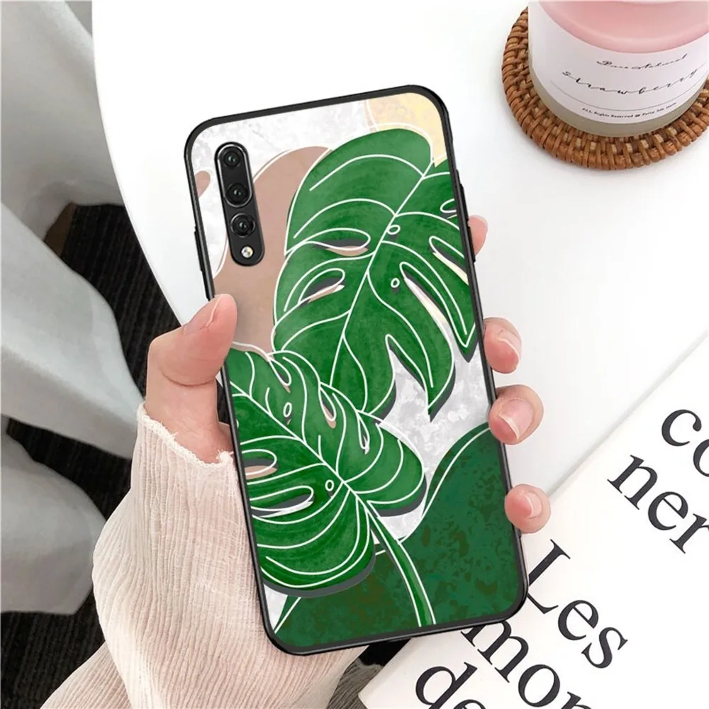 Cactus Tiger Pilan Monstera Green Plants   Phone Case For Huawei P 8 9 10 20 30 40 50 Pro Lite Psmart Honor 10 lite 70