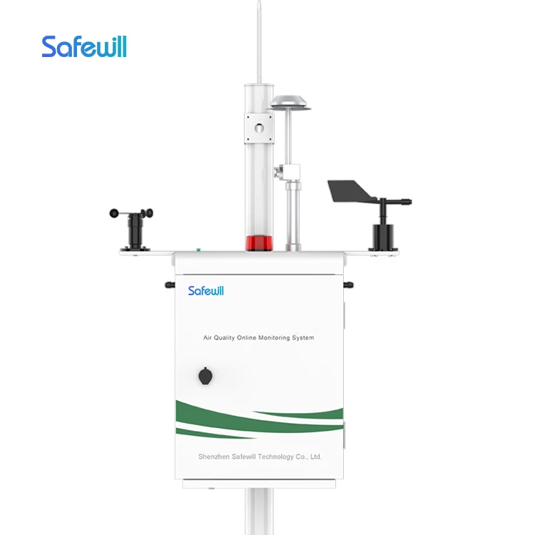 Safewill Manufacturer Digital 13 in 1 Air Emission Cyanide Station ES80A-A10 Noise Environmental Dust Monitoring System