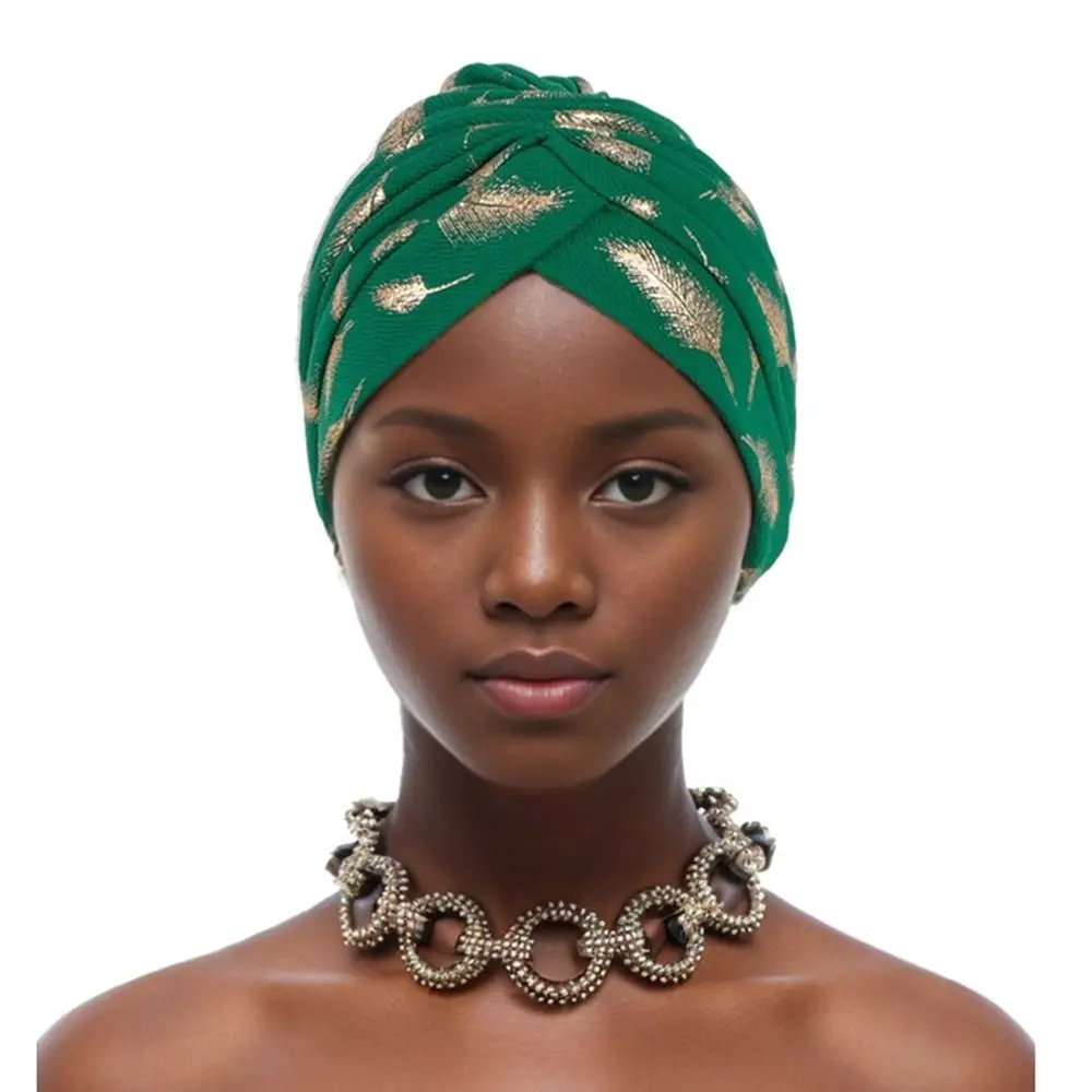 여성용 브론징 바오터우 모자, 헤어 클로저, 다목적 기도 모자, 통기성 자수 무슬림 모자, 패션 깃털