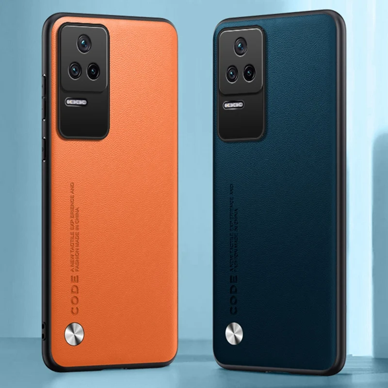 حافظة جلدية فاخرة من البولي يوريثان لهاتف Xiaomi Poco F4 غطاء خلفي من السيليكون غير اللامع مقاوم للصدمات حافظة هاتف حماية كاملة لهاتف Redmi K40S PocoF4