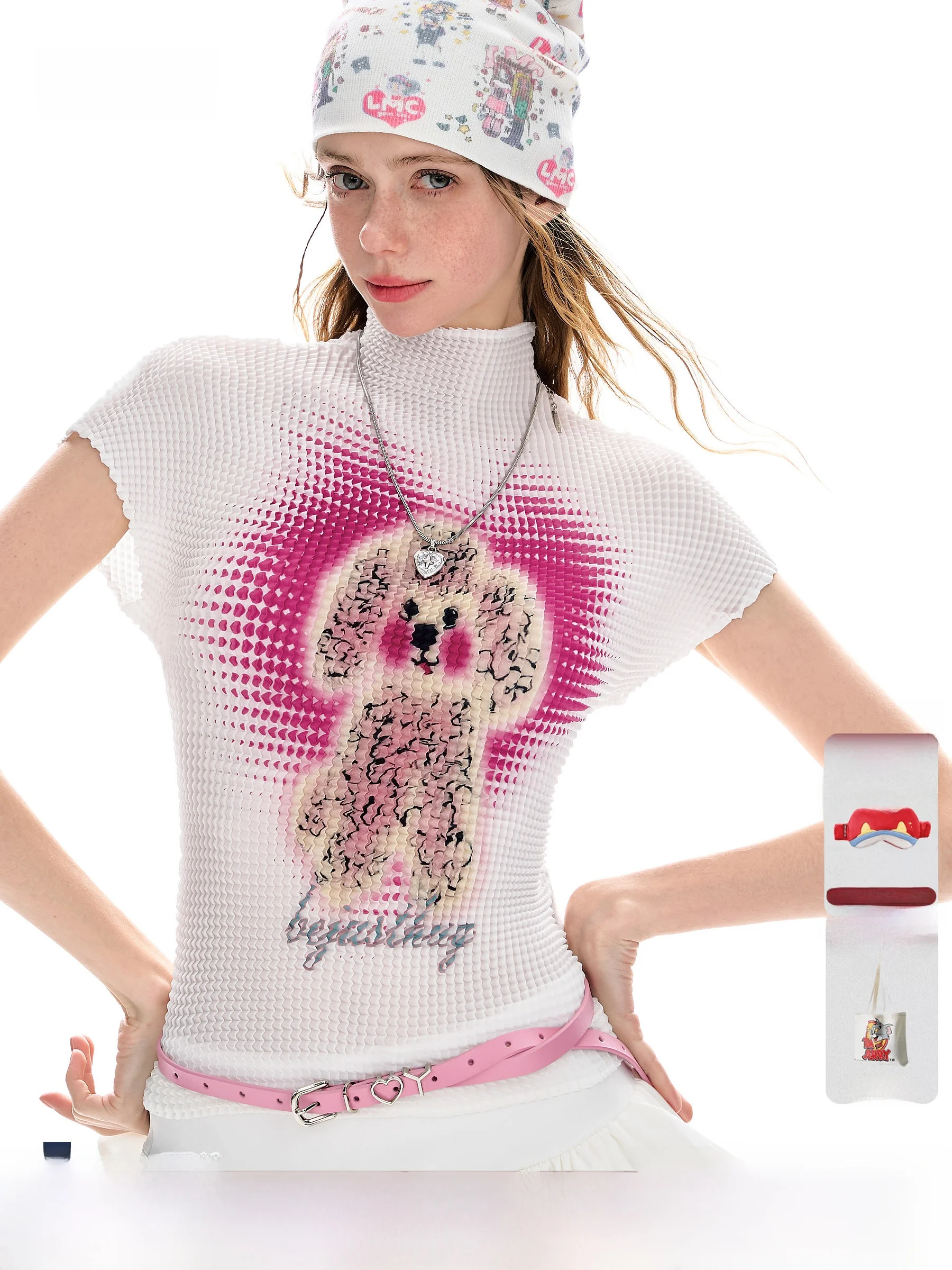 

Женская футболка Sweet Girl с коротким рукавом, высокоэластичная, облегающая, летняя, новый стиль, с воротником-стойкой, дышащая, повседневная, модная, топ