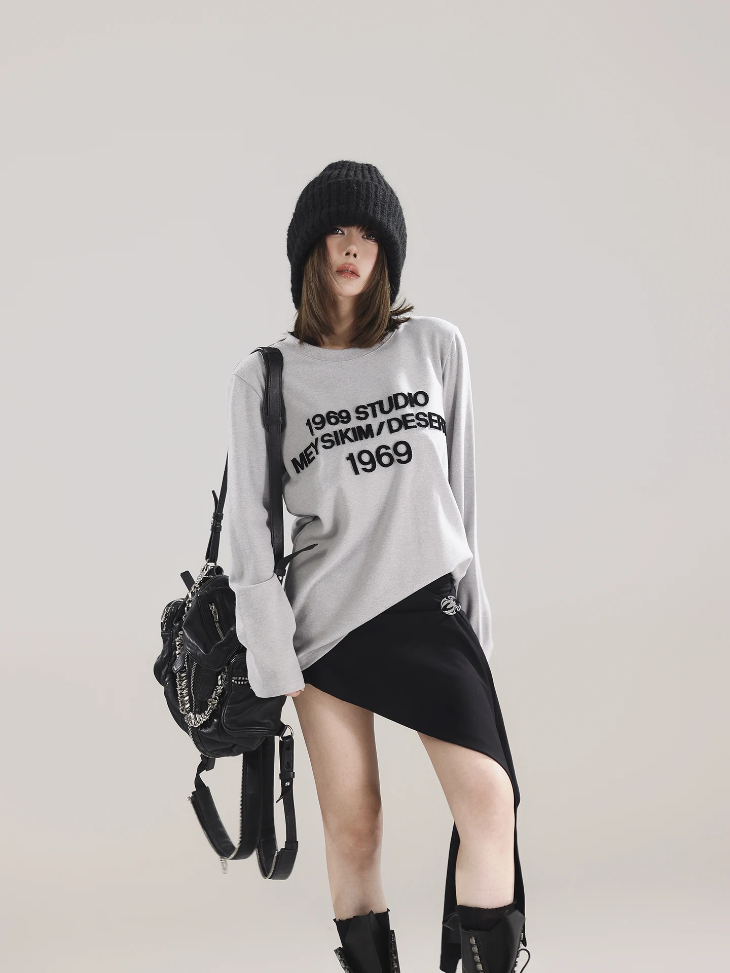 

Meysikim женский топ с принтом Long Sve, повседневный свободный крой из смеси хлопка и полиэстера, внутренняя одежда, топ на осень-зиму