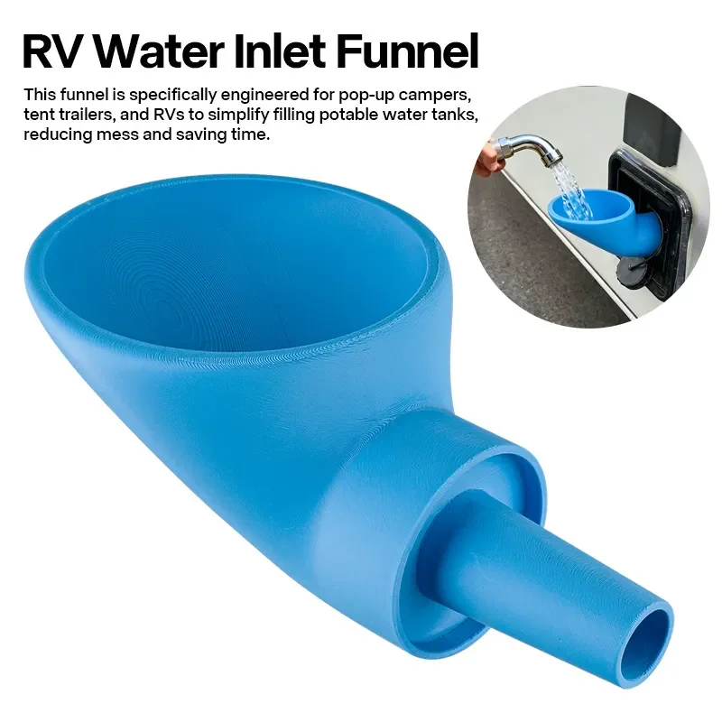For RV Water Filling Funnel Portable Injector Camper Modified Tool Universal Tank Nozzle Outdoor Camping Travel Accessory