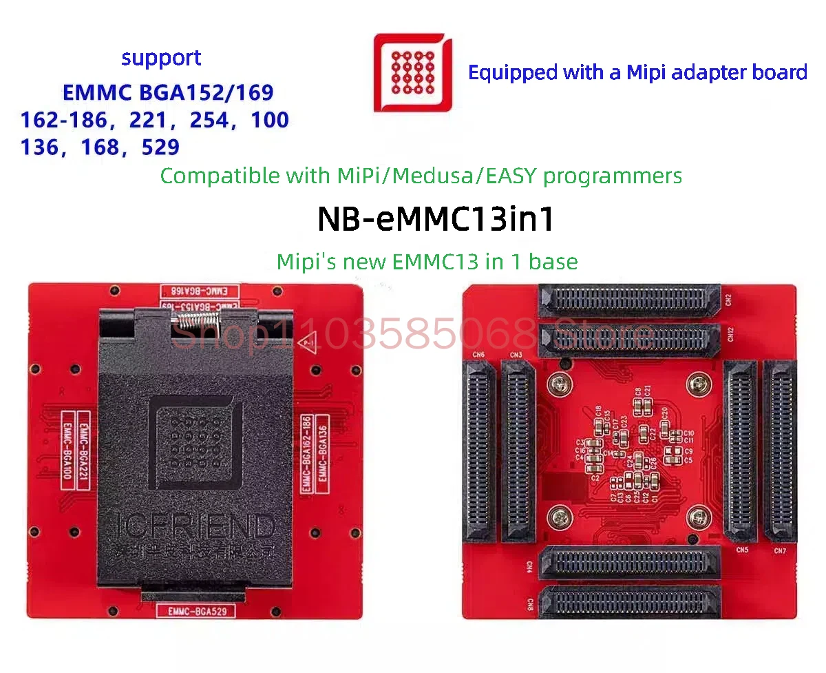 New High-speed Seat EMMC Font Test Seat PRO BOX 13 IN 1 EASY JTAG UFI BOX