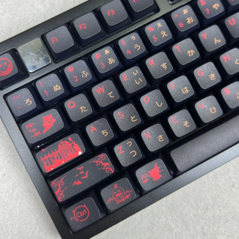 

Halloween Theme XDA PBT Sublimation Japanese Keyboard Caps Gaming Key Caps for Mechanical Keyboard Accessories Gifts