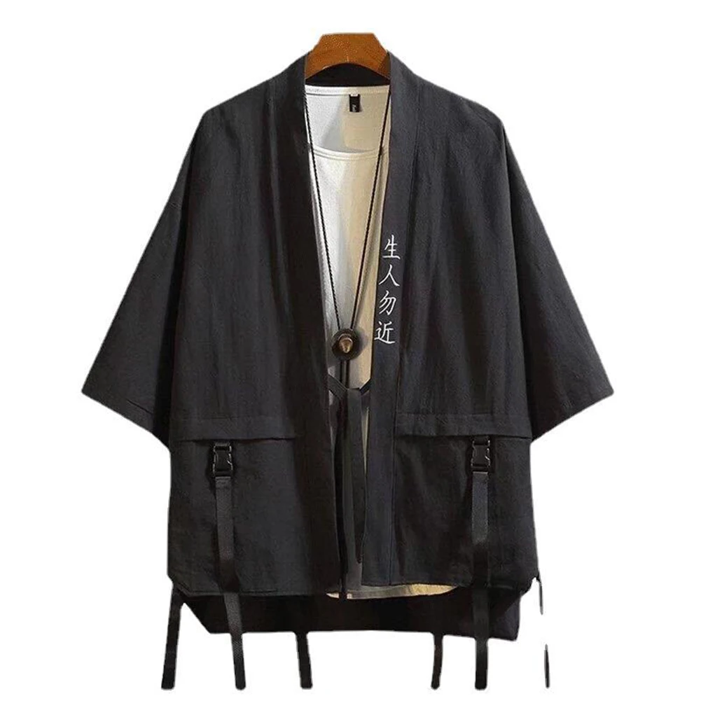 Casual Robes Hip Hop Cardigan Slight Stretch Solid Color Brand New Casual Style Collarless Neckline Polyester Fabric