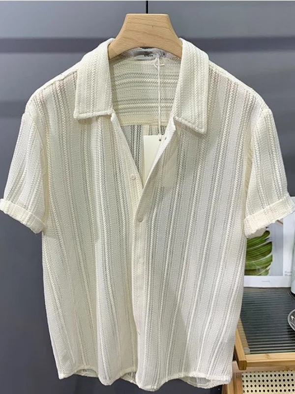 

Цвет Hollow out ort Sve irt Slim Fit Летний повседневный мужской Irt Китайское производство Regular Thin