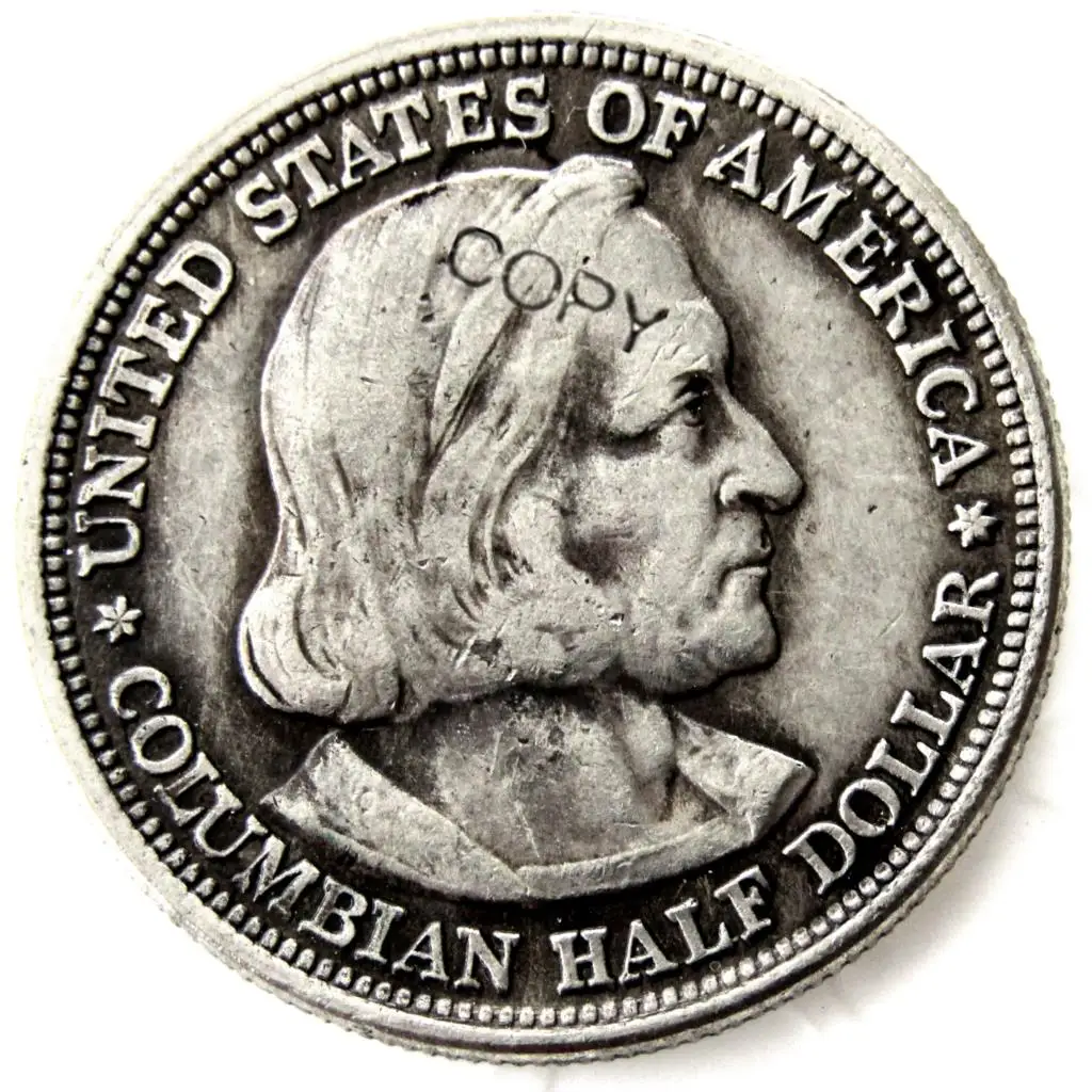 US 1893 Columbian half Dollar Silver Plated Copy Coin