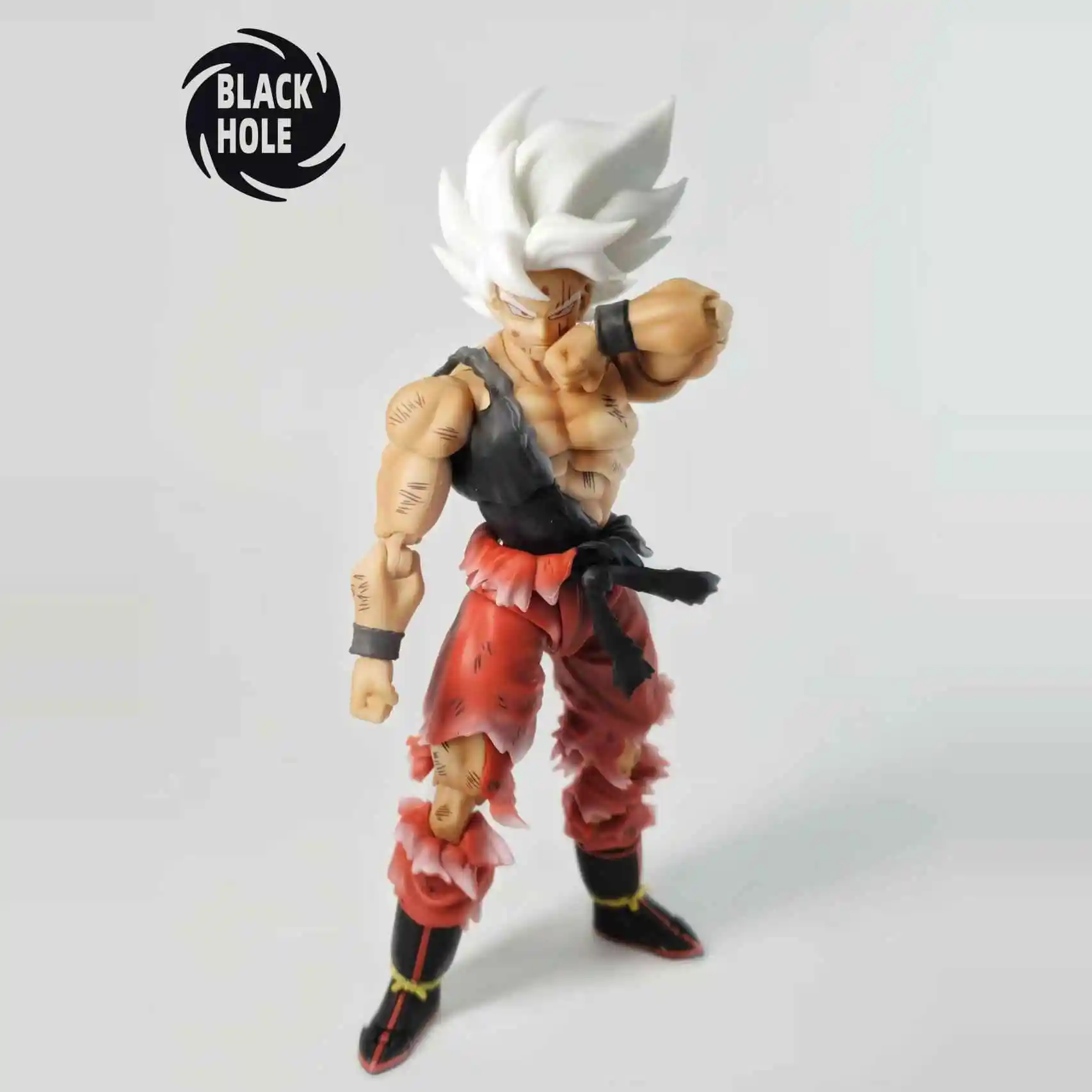 

In Stock Black Hole Dragon Ball SHF SSJ Battle Damage Son Goku Figure Model Collection Toy Gift