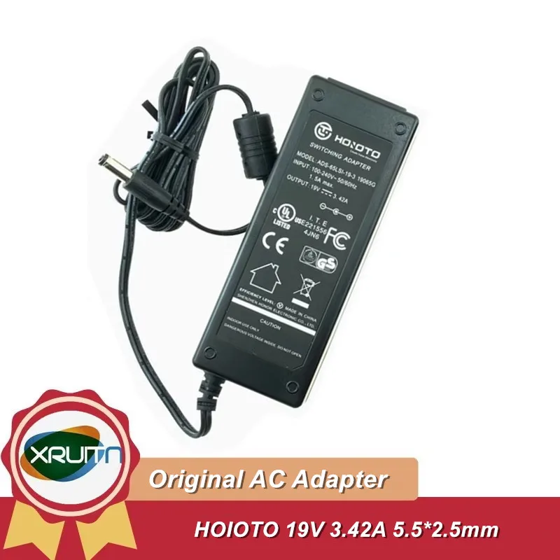 Genuine HOIOTO ADS-65LSI-19-3 19065G 19V 3.42A 65W Laptop AC Adaptor Switching Adapter For Monitor Power Supply Charger