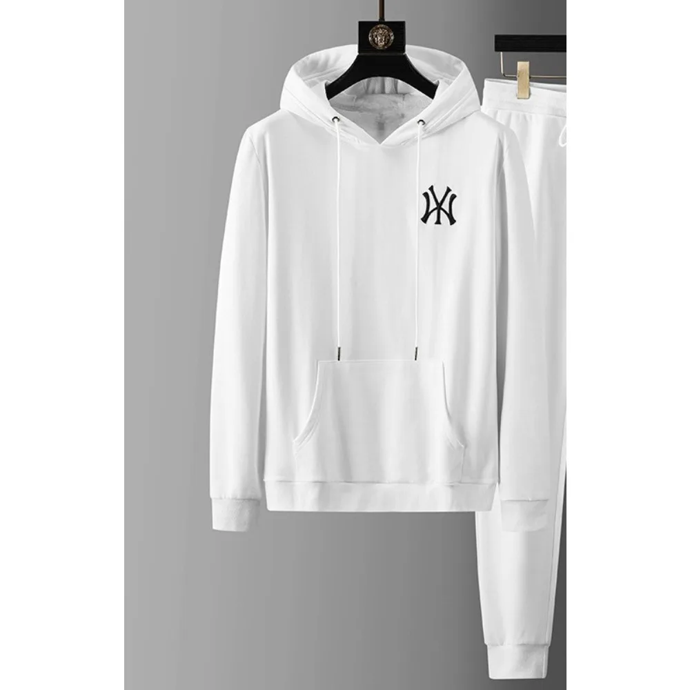 

Europe Station High-end Heavy Printing Long Sleeve T-shirt Men's Casual Fashion European Goods Light Luxury Round Neck Hoodie