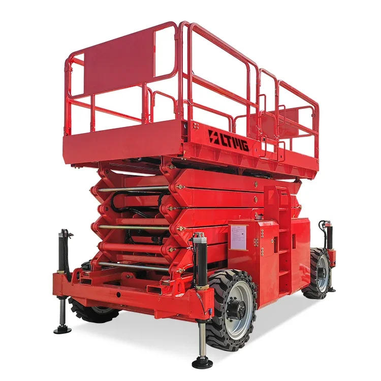 8m 10m 12 M Hydraulic Scissor Lift Small Mobile Man Rough Terrain Scissor Lift