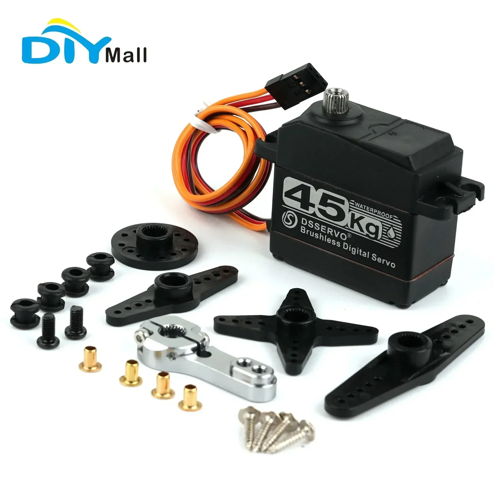 45KG Digital Servo Brushless Motor Waterproof 8.4V BLS3245 25T Rocker Arm + Bracket For 1:8/1:10/1:12 RC Car