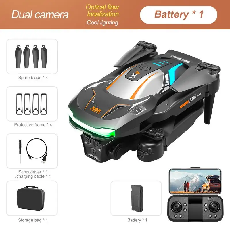 Top A88 Drone 8K Profesional Dual-Camera Aerial Photography 360 Obstacle Avoidance Flow Positioning Folding Quadcopter 2024