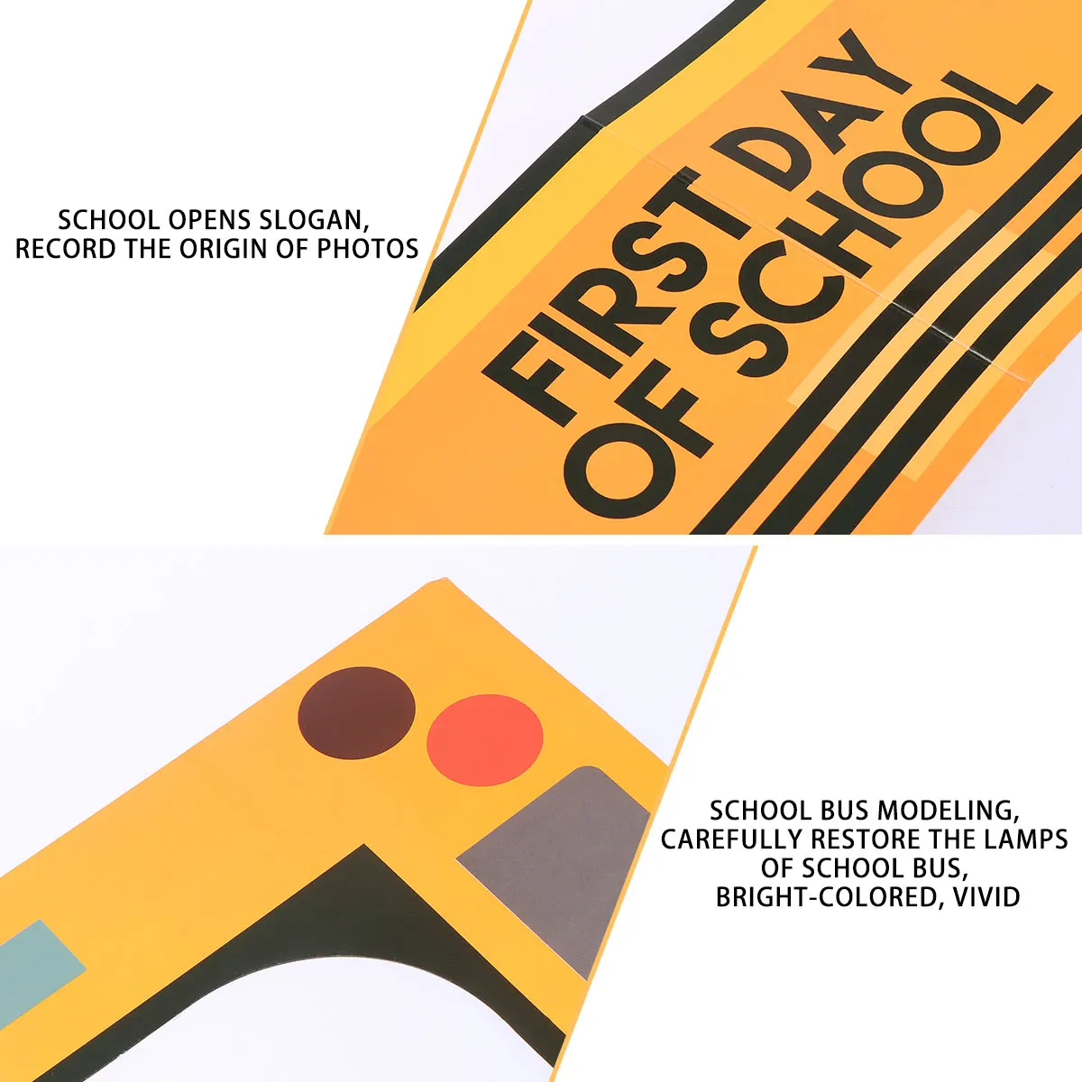 

1Pcs Orange Creative School Bus Paper Photo Frame Perfect Kindergarten Back to School Party Photography Props Party Supplies