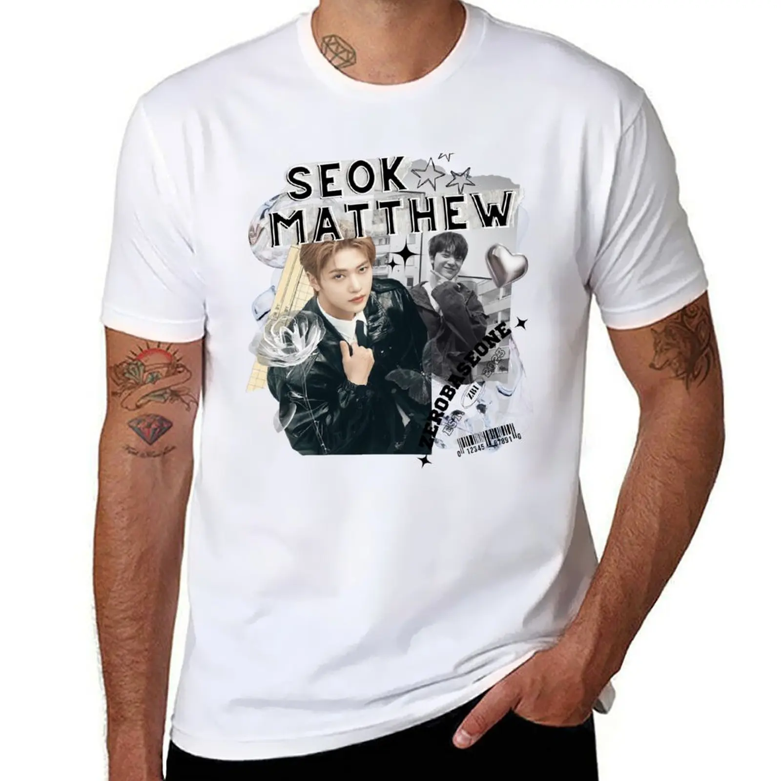 

ZB1 Seok Matthew Fandom Art T-Shirt man t shirts high quality luxury brand funny t shirts cotton man t shirts cotton T-Shirt