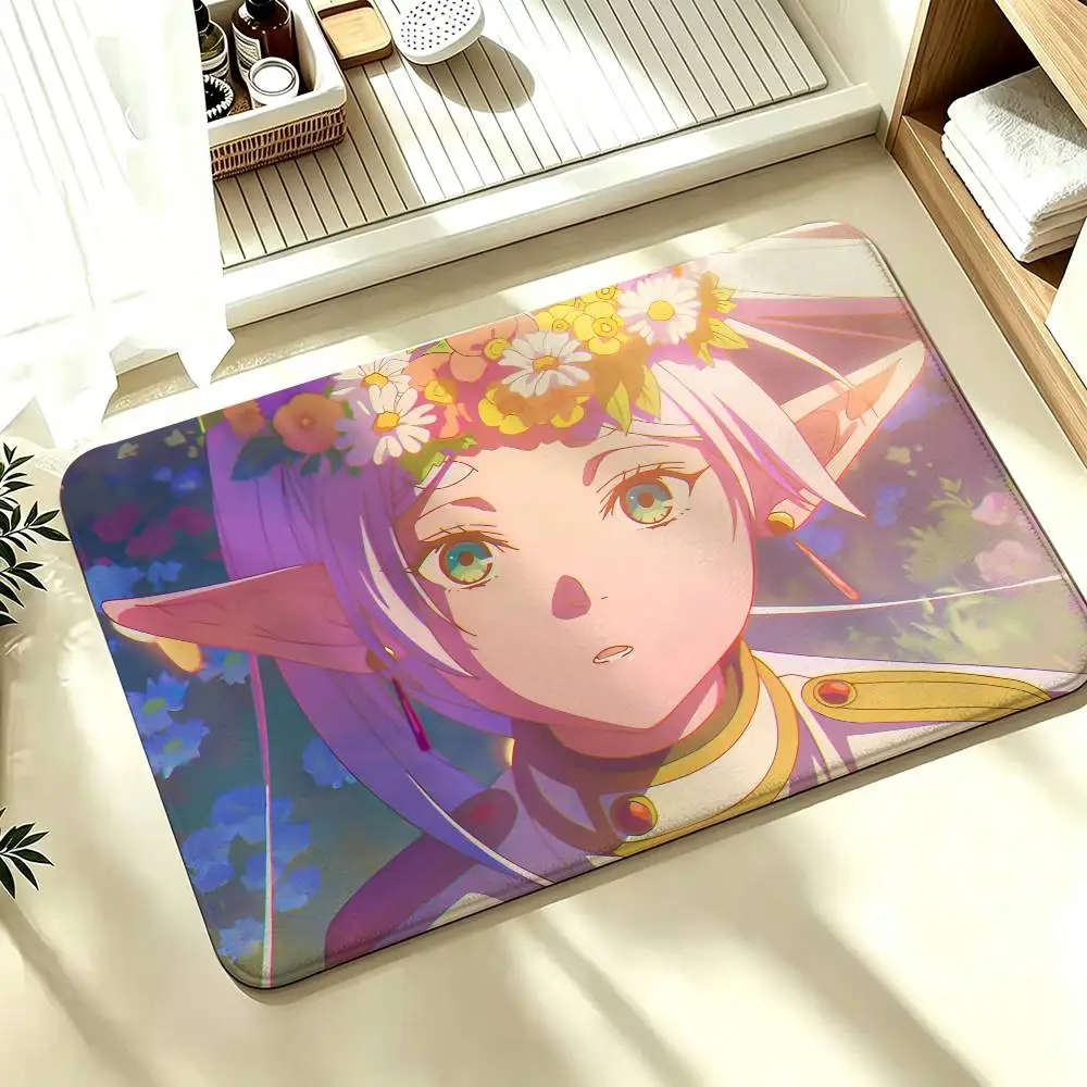 Anime F-Frieren Beyond J-Journey's End Shower Room Absorbent Small Floor Mat Soft Comfortable Decorative Foot Mat